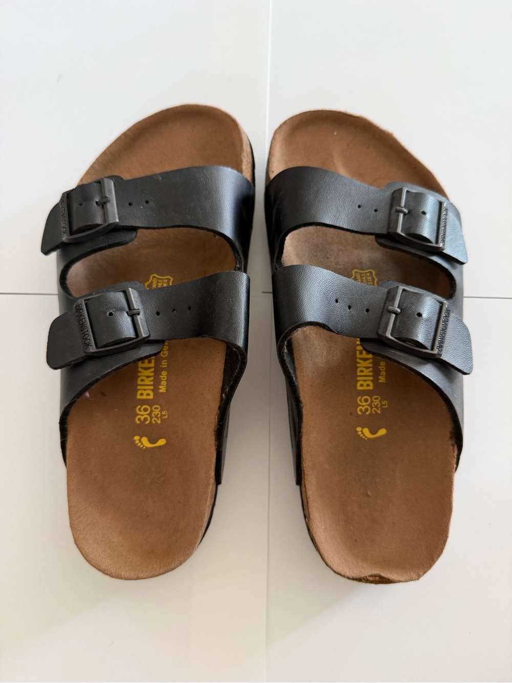 Birkenstock Arizona Two-Strap Sandals - Black Leather
